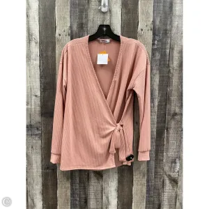 Top Long Sleeve By Cme In Peach, Size: S