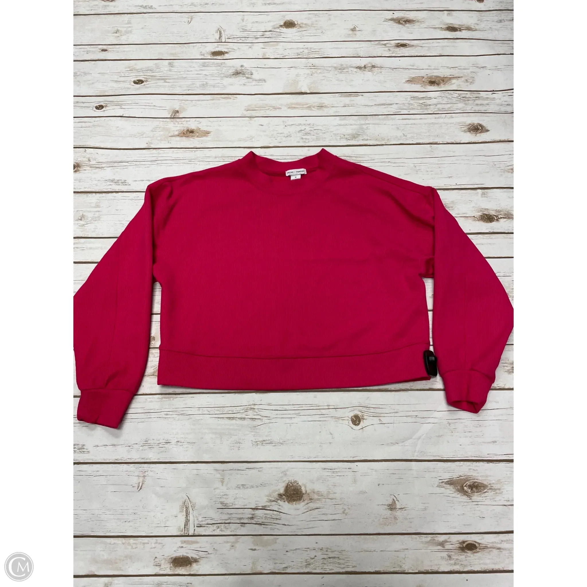 Top Long Sleeve By Cme In Pink, Size: M