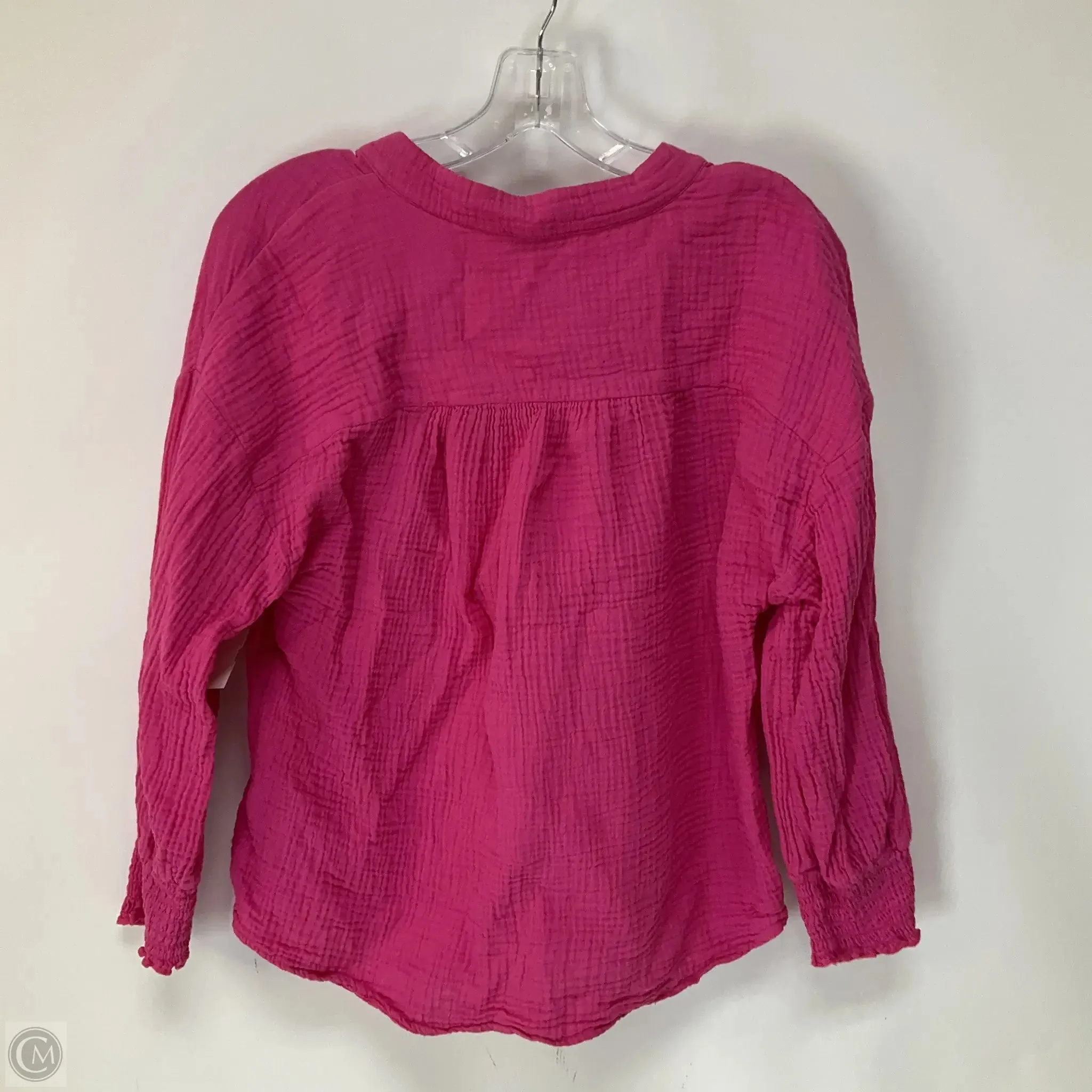 Top Long Sleeve By Evereve In Pink, Size: S