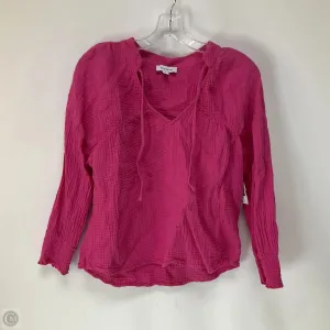 Top Long Sleeve By Evereve In Pink, Size: S