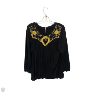 Top Long Sleeve By Free People In Black, Size: M