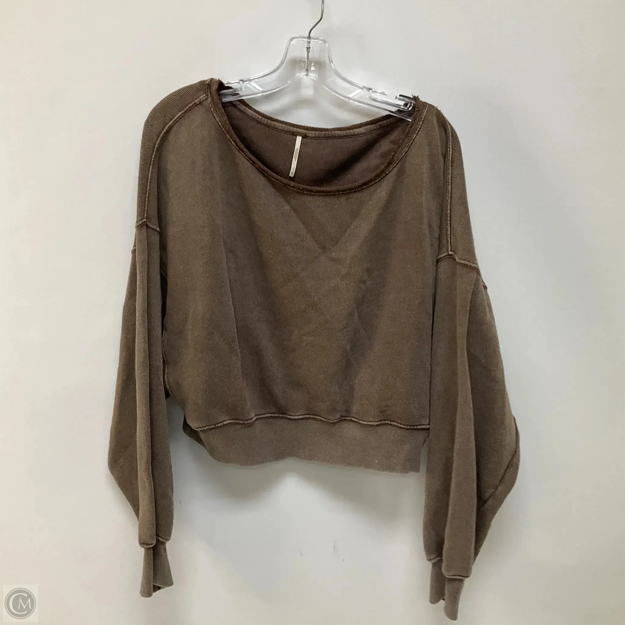 Top Long Sleeve By Free People In Brown, Size: Xs