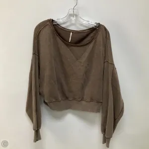 Top Long Sleeve By Free People In Brown, Size: Xs