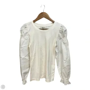 Top Long Sleeve By Loft In Cream, Size: Xs