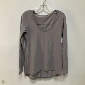 Top Long Sleeve By Lululemon In Grey, Size: M