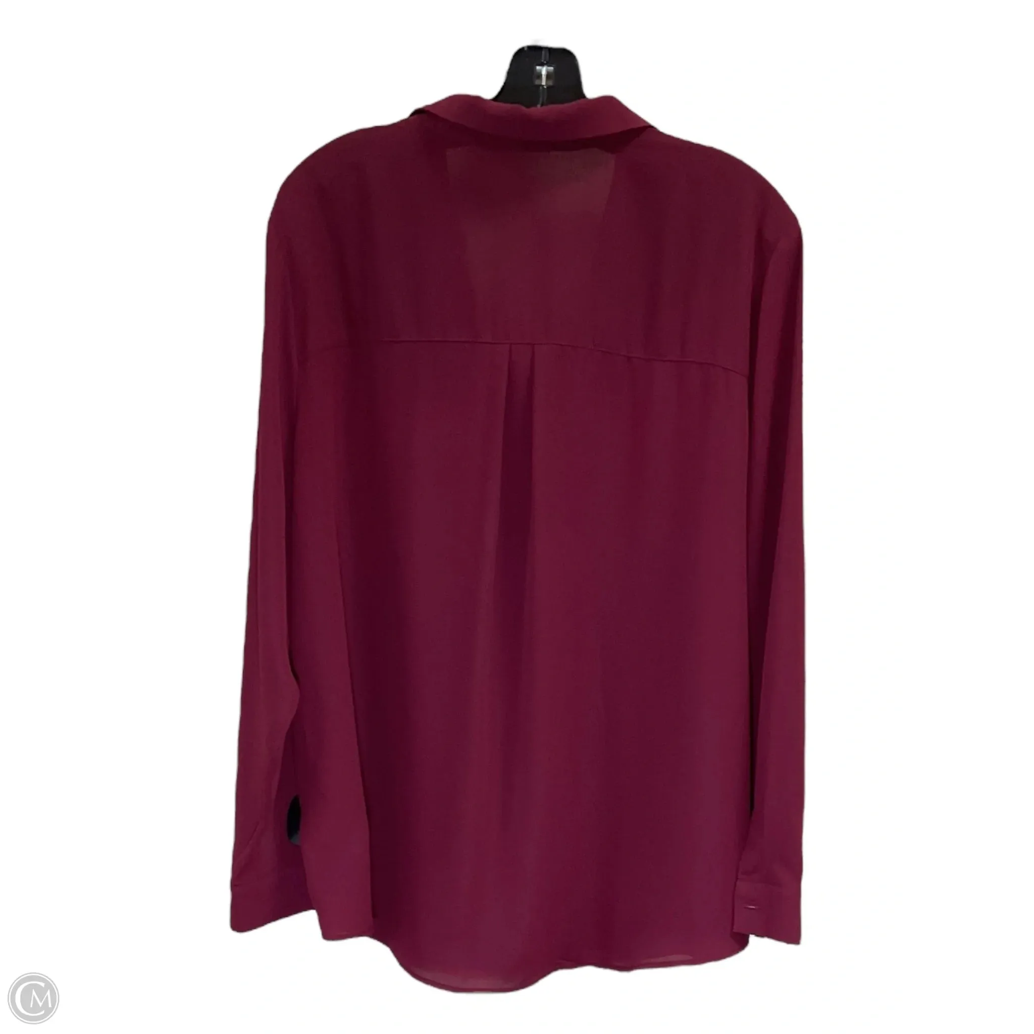 Top Long Sleeve By Maurices In Maroon, Size: 1x
