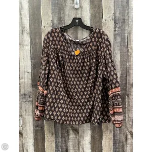 Top Long Sleeve By Old Navy In Brown, Size: L