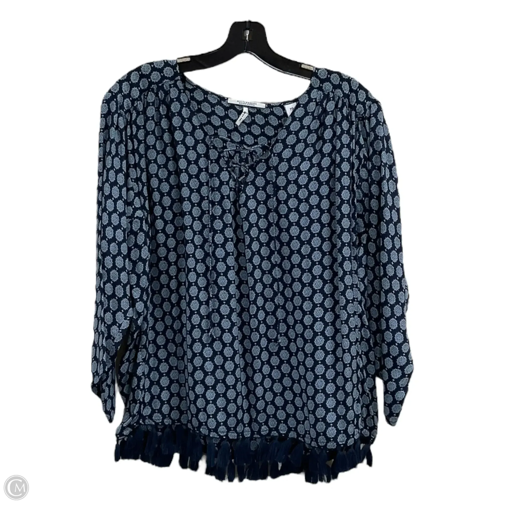 Top Long Sleeve By Scotch & Soda In Blue & White, Size: Xs
