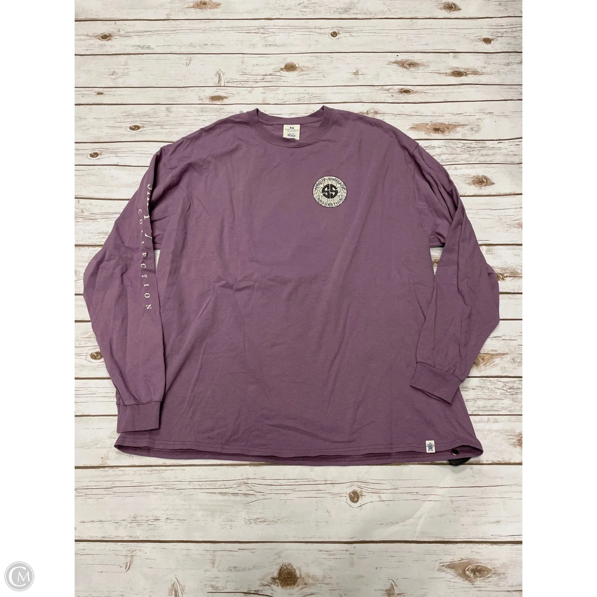 Top Long Sleeve By Simply Southern In Purple, Size: Xxl