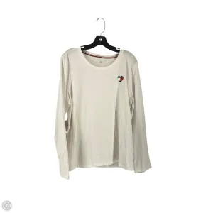 Top Long Sleeve By Tommy Hilfiger In White, Size: Xl