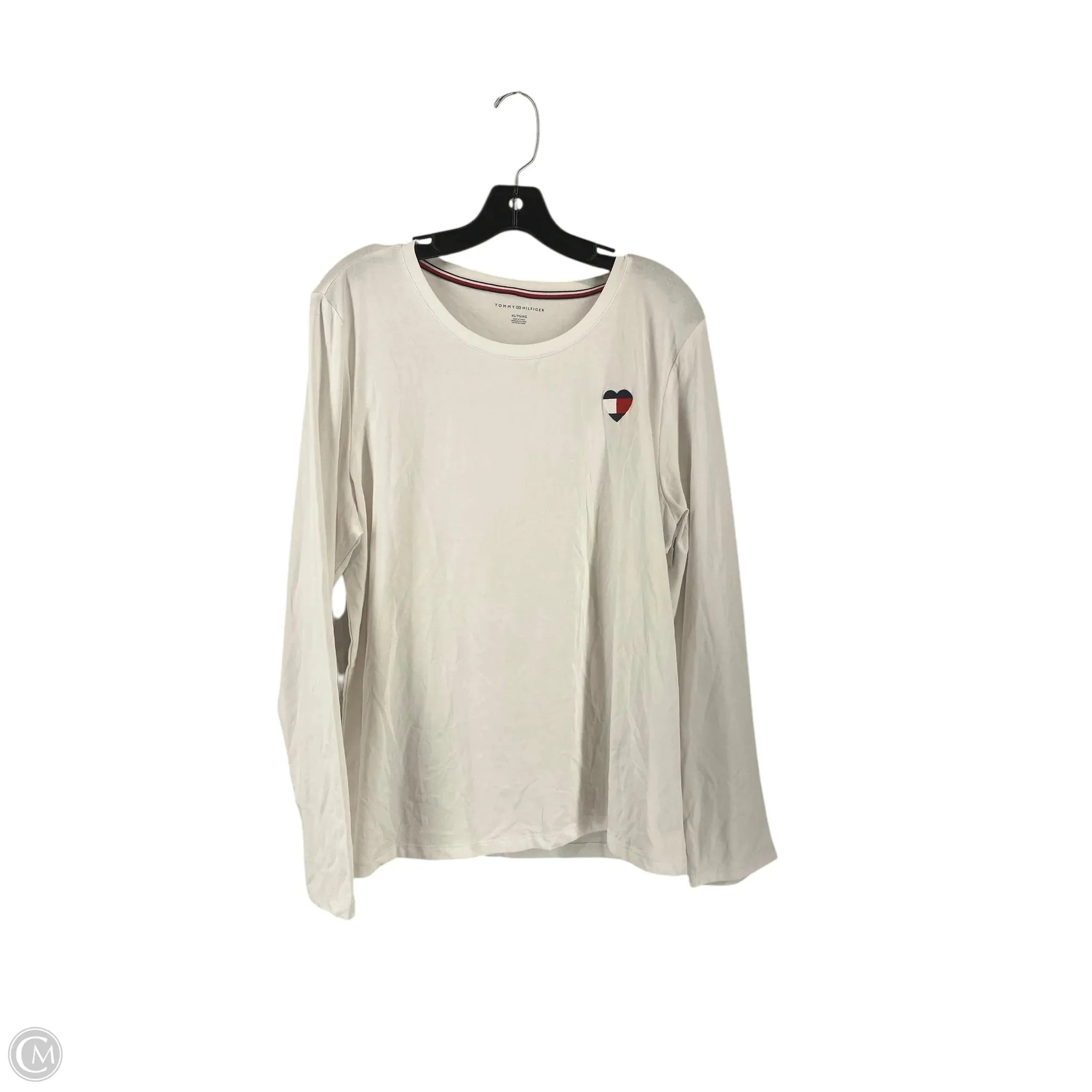 Top Long Sleeve By Tommy Hilfiger In White, Size: Xl