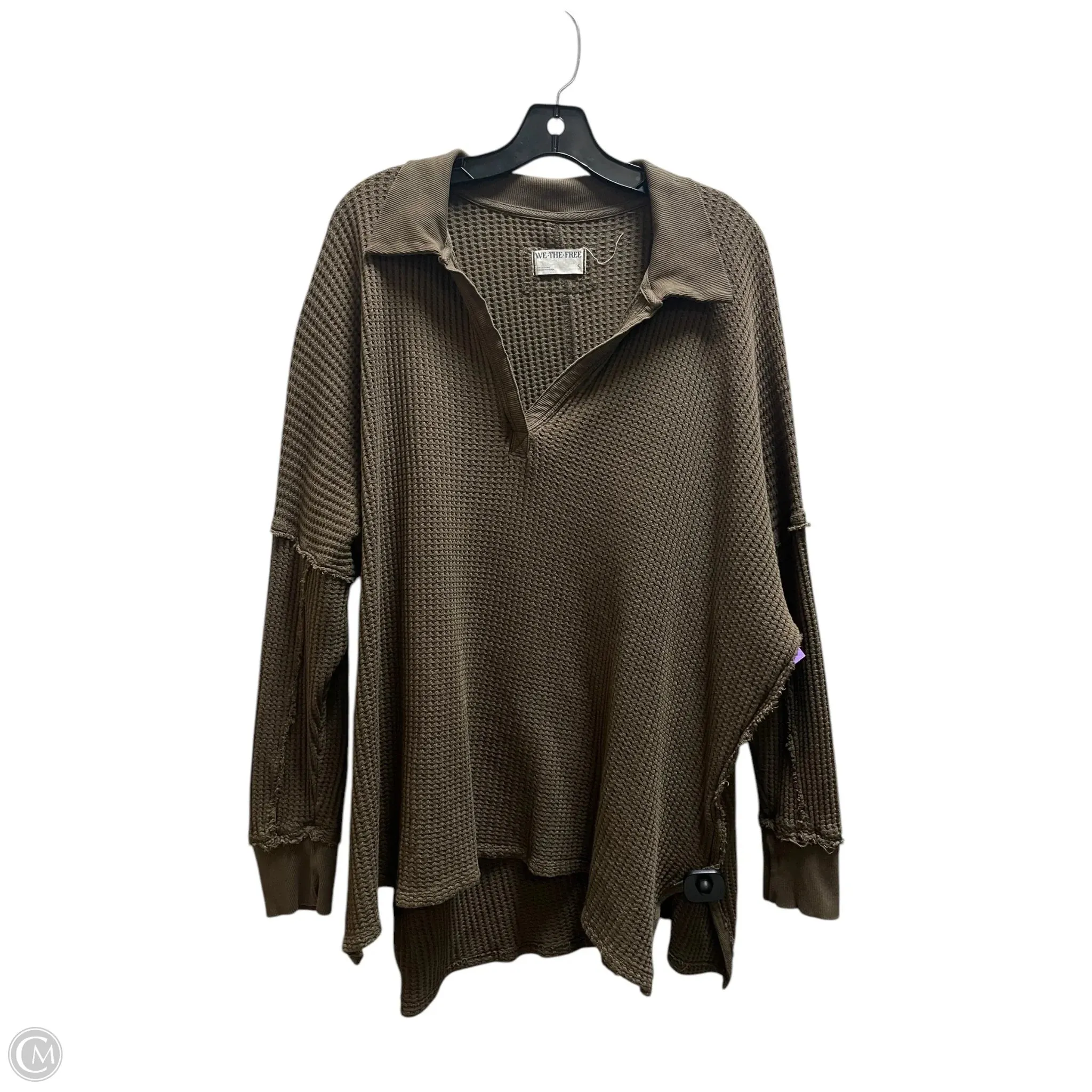 Top Long Sleeve By We The Free In Green, Size: S