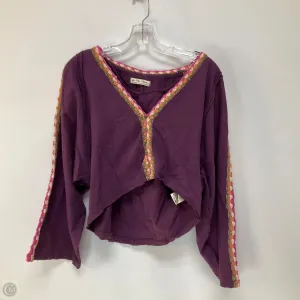 Top Long Sleeve By We The Free In Purple, Size: Xs