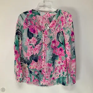 Top Long Sleeve Designer By Lilly Pulitzer In Multi-colored, Size: Xs