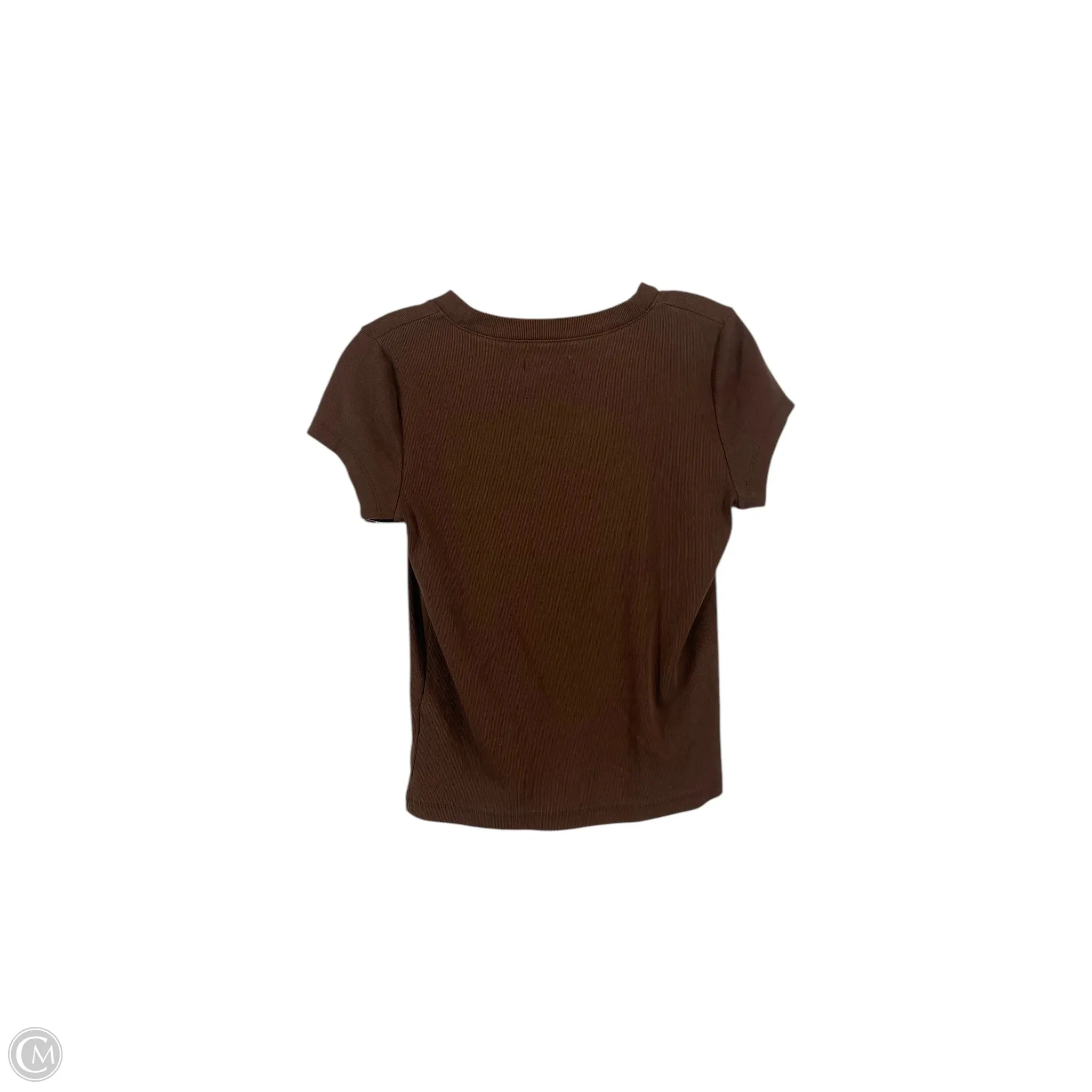 Top Short Sleeve Basic By Madewell In Brown, Size: M