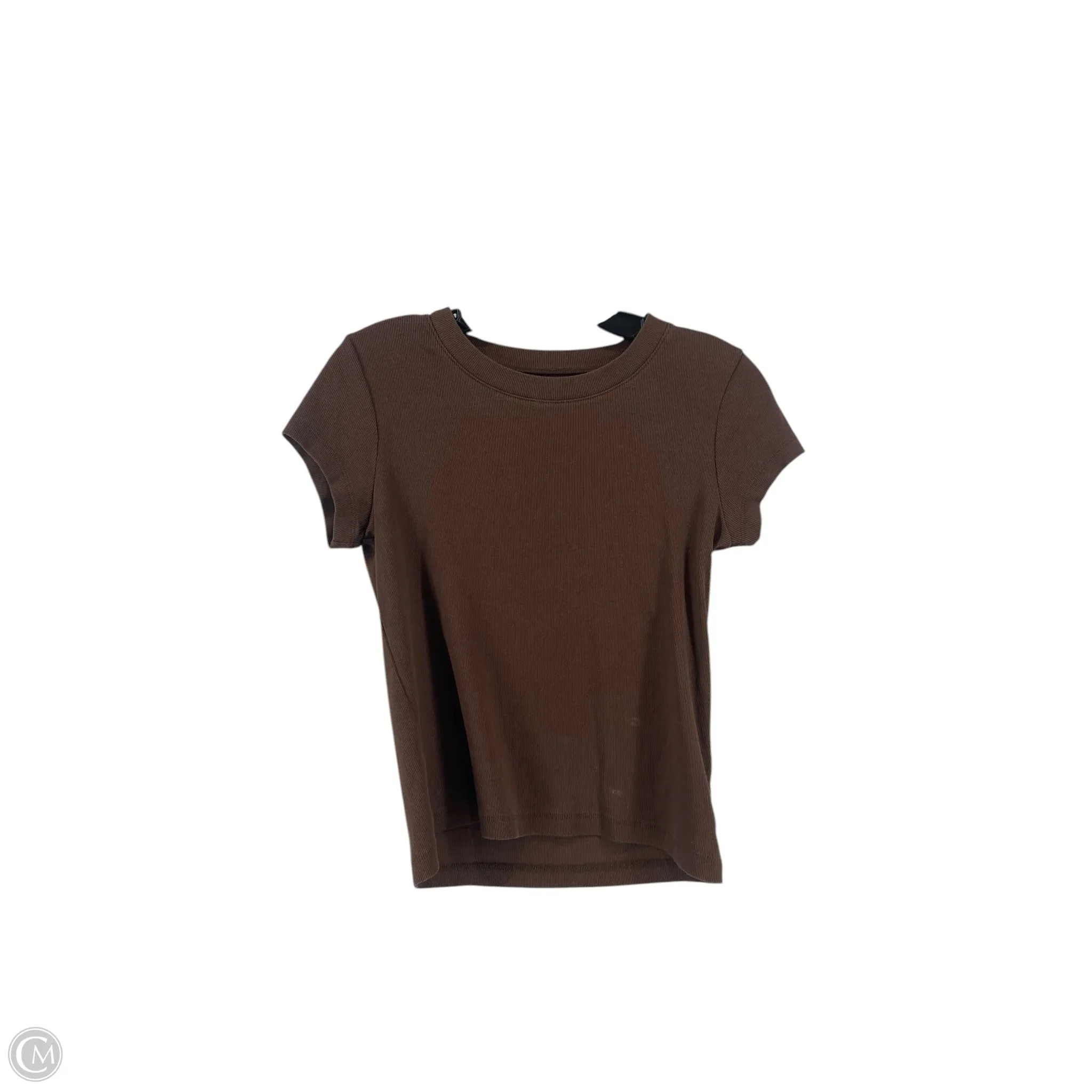 Top Short Sleeve Basic By Madewell In Brown, Size: M