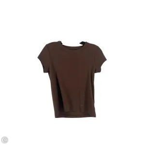 Top Short Sleeve Basic By Madewell In Brown, Size: M