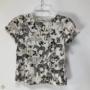 Top Short Sleeve By Anthropologie In Tan, Size: S