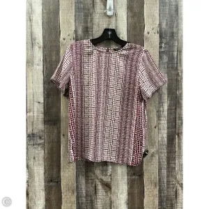 Top Short Sleeve By Banana Republic In Maroon, Size: S