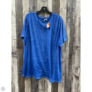 Top Short Sleeve By Cato In Blue, Size: 3x