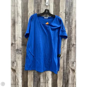 Top Short Sleeve By Cme In Blue, Size: L