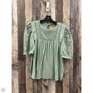 Top Short Sleeve By Cme In Green, Size: L