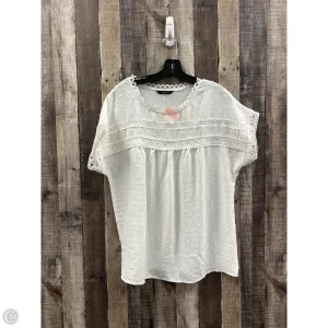 Top Short Sleeve By Cme In White, Size: L