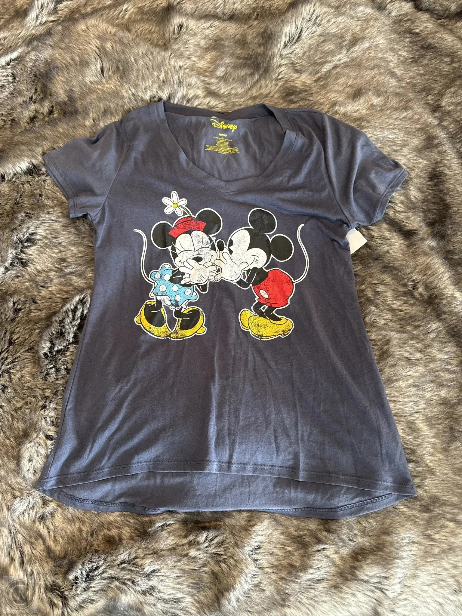 Top Short Sleeve By Disney Store In Blue, Size: L