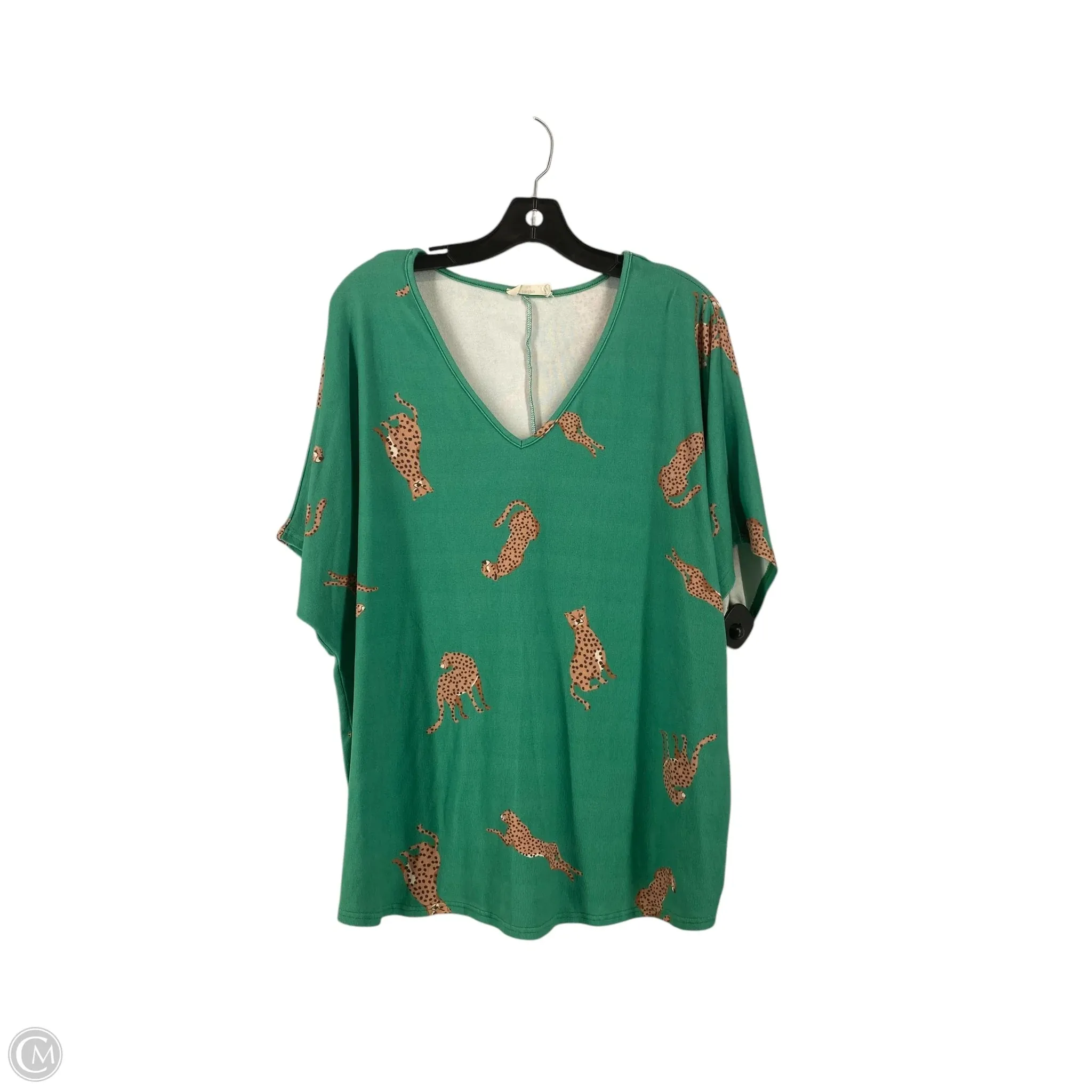 Top Short Sleeve By Entro In Green, Size: L