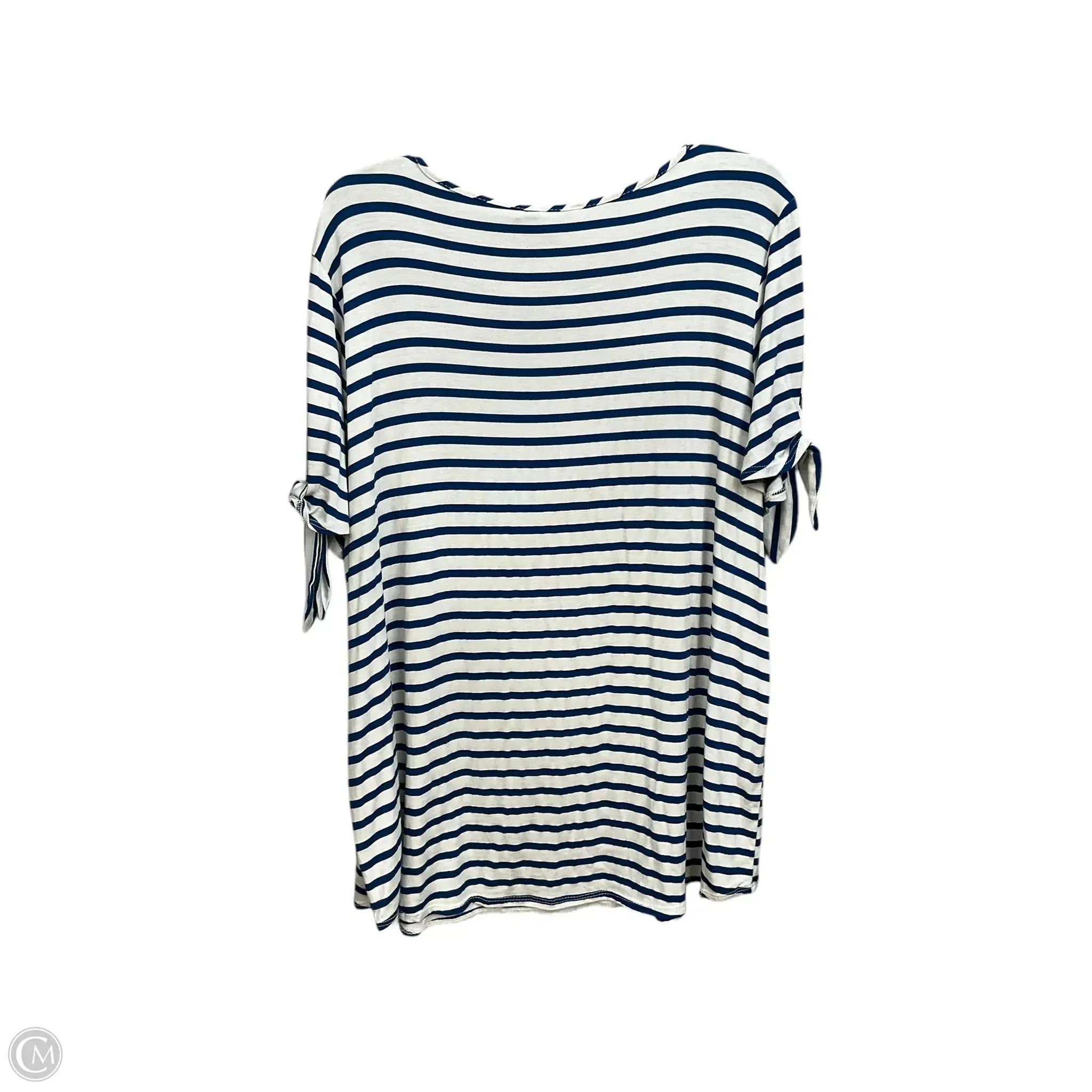 Top Short Sleeve By Green Envelope In Striped Pattern, Size: 2x