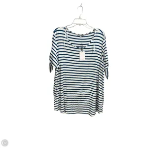 Top Short Sleeve By Green Envelope In Striped Pattern, Size: 2x