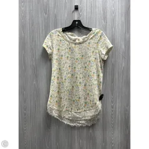 Top Short Sleeve By Lc Lauren Conrad In Floral Print, Size: Xs