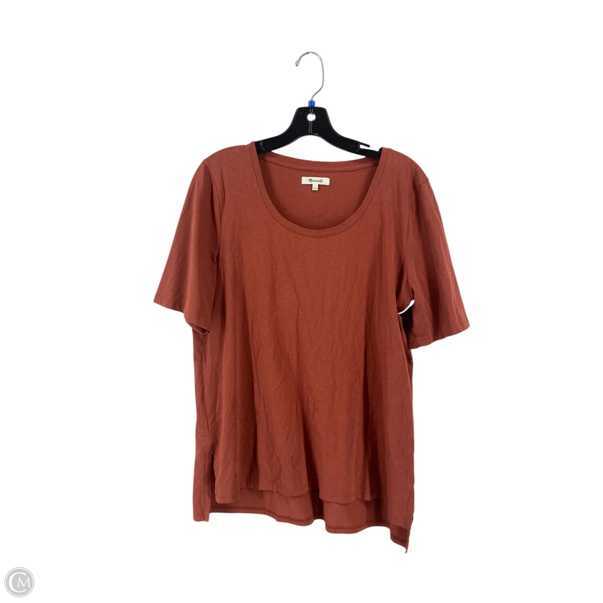 Top Short Sleeve By Madewell In Copper, Size: L