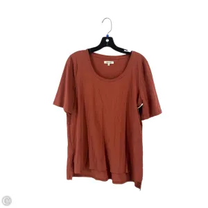 Top Short Sleeve By Madewell In Copper, Size: L