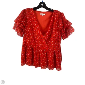 Top Short Sleeve By Madewell In Red, Size: 12