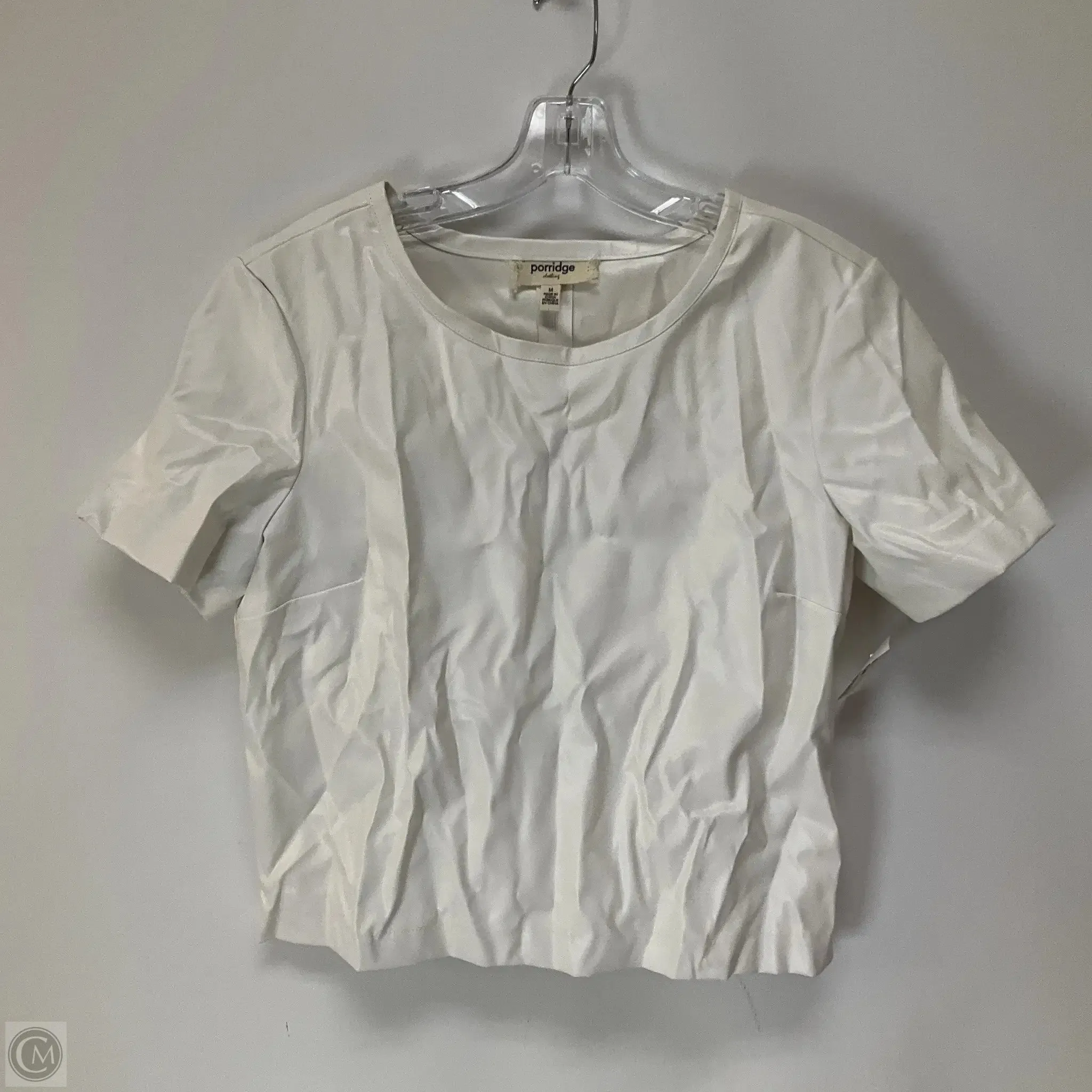 Top Short Sleeve By Porridge In White, Size: M