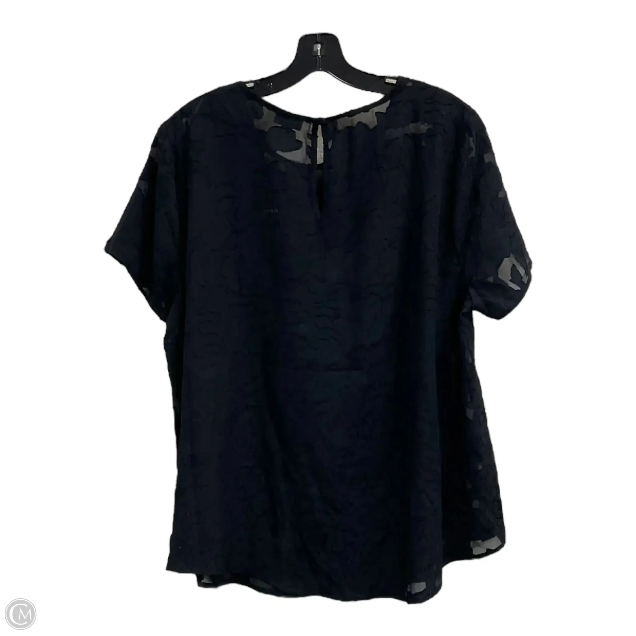 Top Short Sleeve By Torrid In Black, Size: L