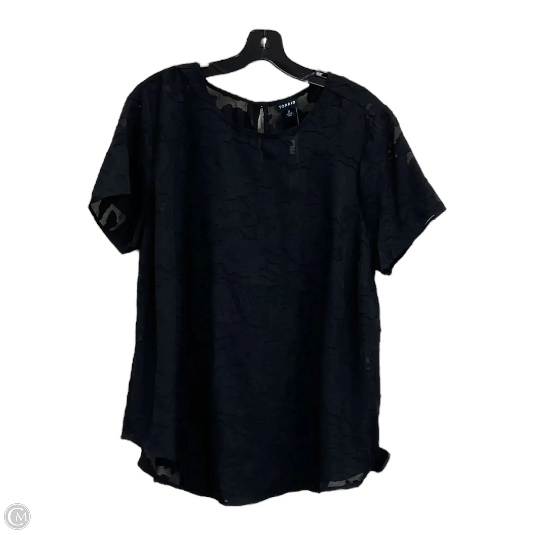 Top Short Sleeve By Torrid In Black, Size: L
