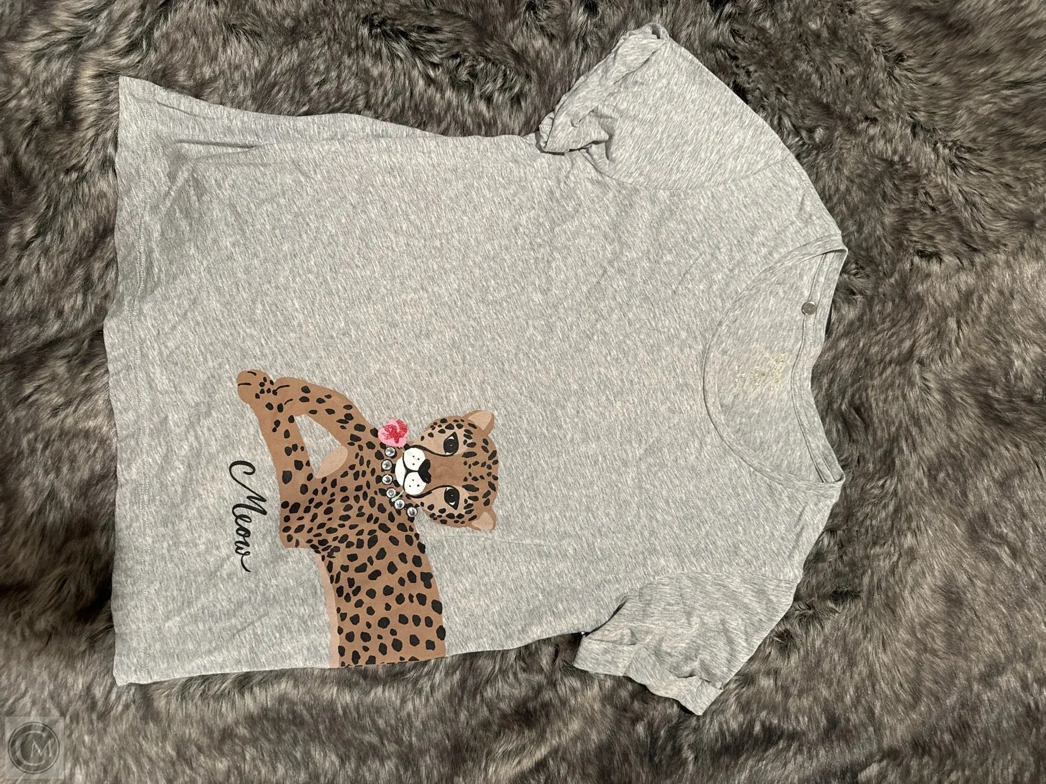 Top Short Sleeve Designer By Kate Spade In Grey, Size: M