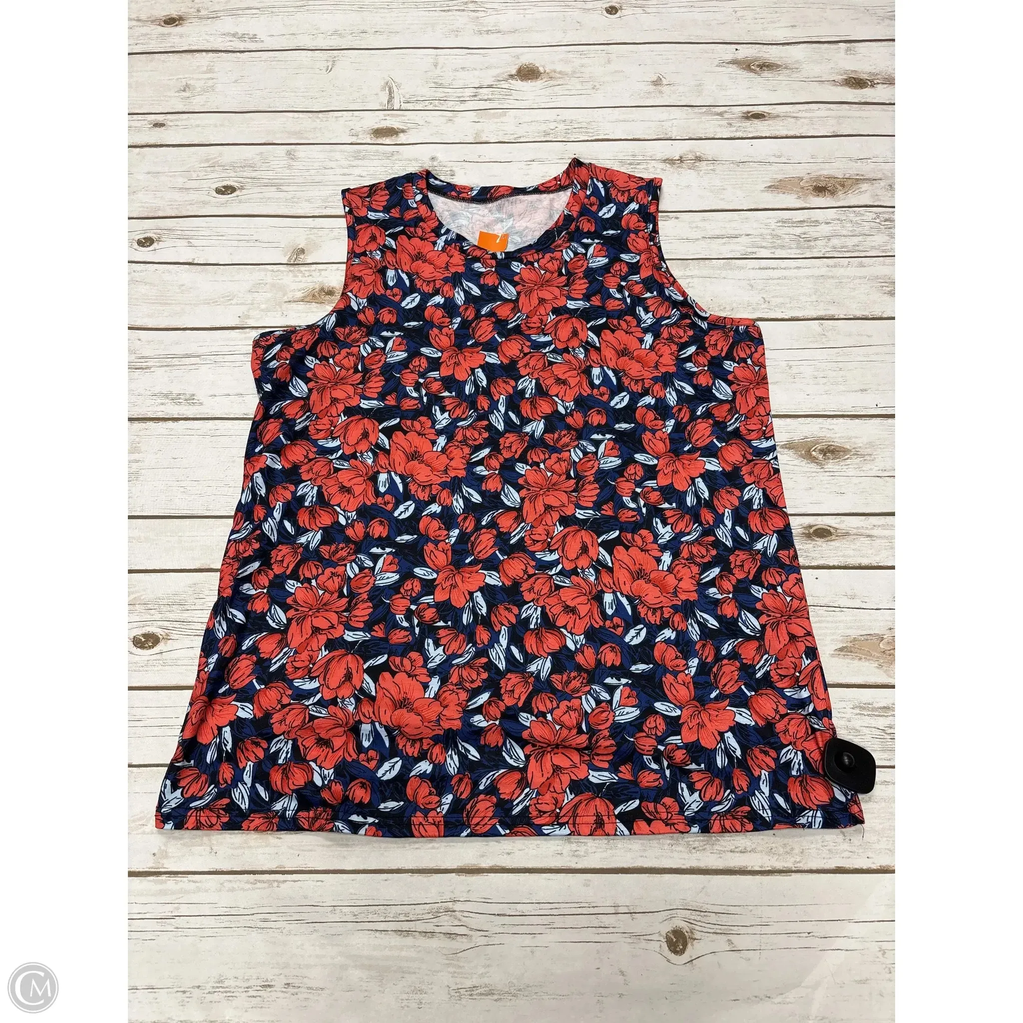 Top Sleeveless By Cmf In Floral Print, Size: Xl