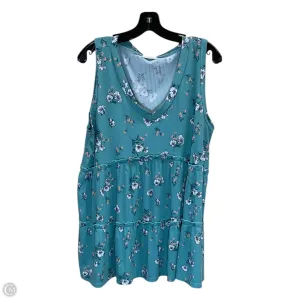 Top Sleeveless By Oddi In Green, Size: 1x