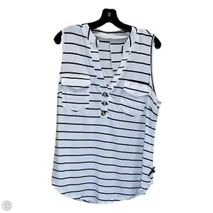 Top Sleeveless By Shein In White, Size: 2x