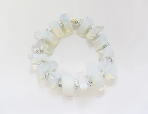 Triangle Opalite Beach Glass Bracelet