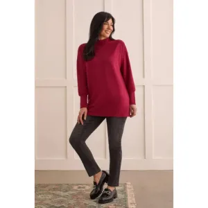 Tribal Funnel Neck Tunic with Side Slits