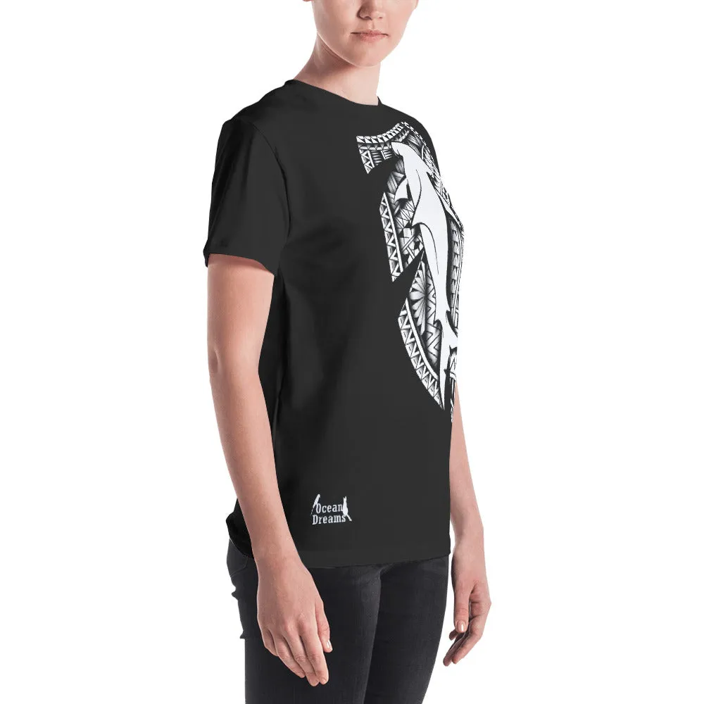 Tribal Hammerhead Leo Pugram Cut & Sew Women's T-shirt