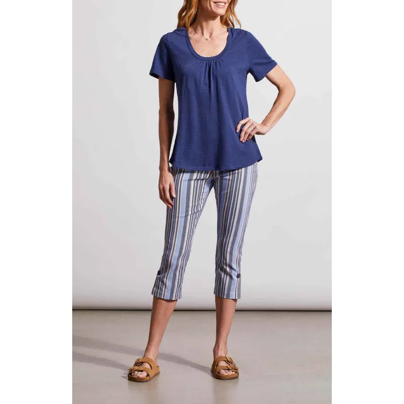 Tribal Short Sleeve U-Neck Top