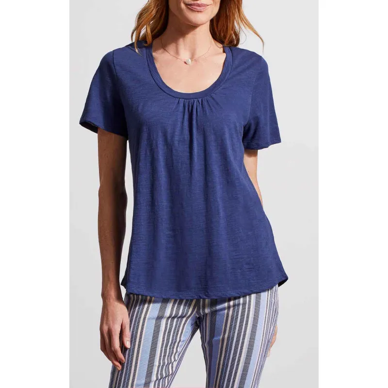 Tribal Short Sleeve U-Neck Top