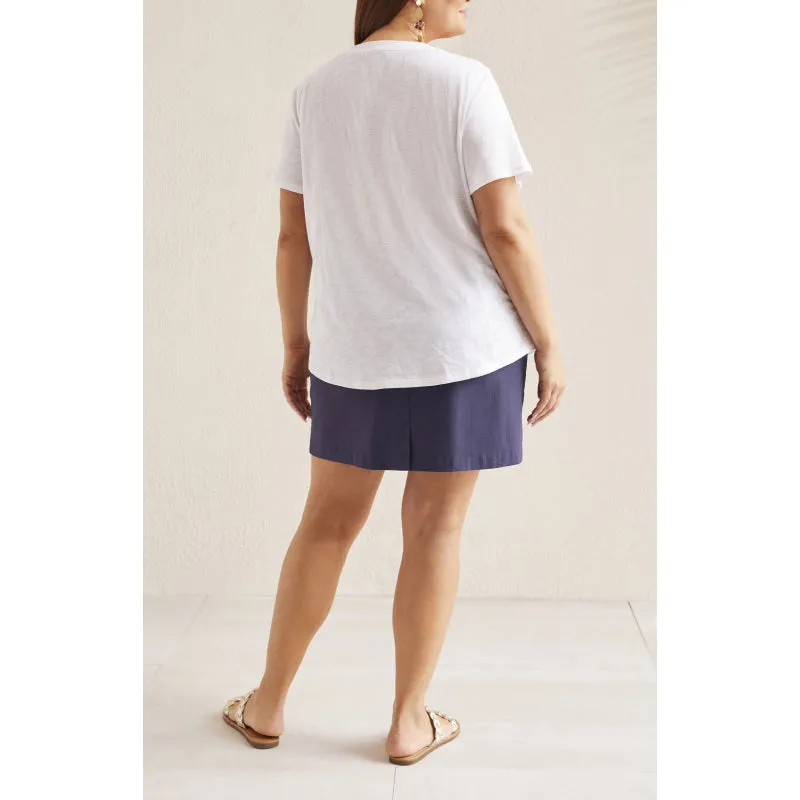 Tribal Short Sleeve U-Neck Top