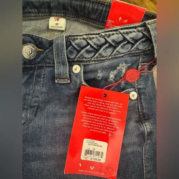 True Religion Halle mid rise super skinny jeans-Size 27 NWT