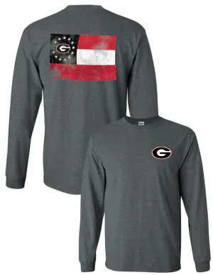 UGA State Flag Long Sleeve T Shirt